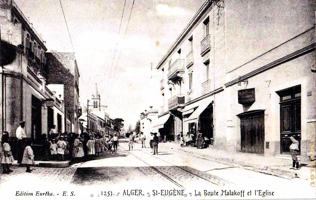 Alger - Saint Eugene - Route Malakoff et l'Eglise.jpg
